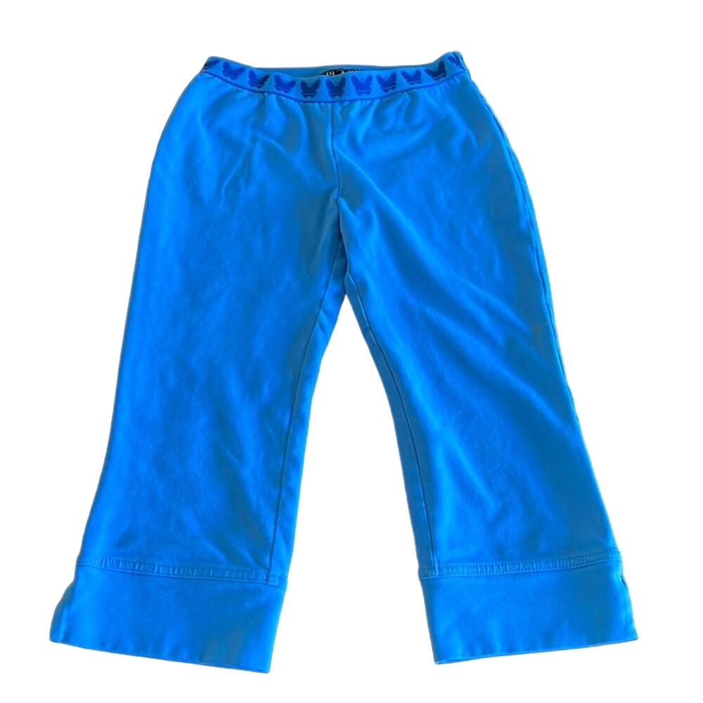 The Children’s Place 6X/7 Blue Knit Capri Pants Butterfly Waistband